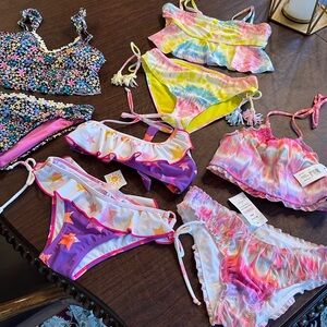 Girls Bikini Bundle! 4 Girls Bikini’s. sizes 8-12. Two are brand new!